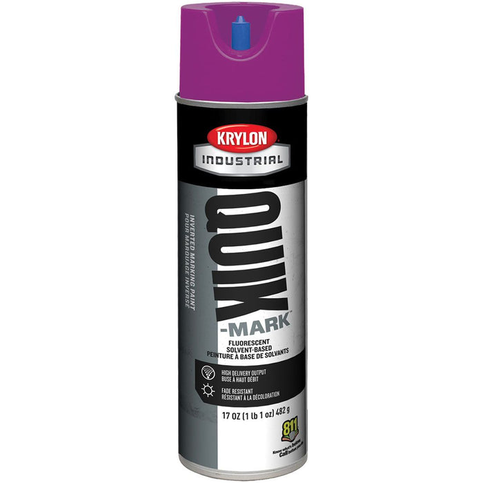 Christy-Krylon-Quick-Mark Water Based Marking Paint, Flourescent Purple, 17 OZ