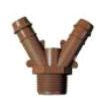 NDS-17MM, Insert Barbed Wye (Fits 17mm & 18mm Tubing)