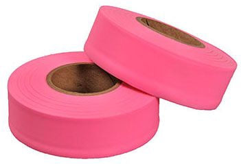 Christy-TA-FT1150-P, 1-3/16"X150' Fluor Lime Pink Flagging Tape