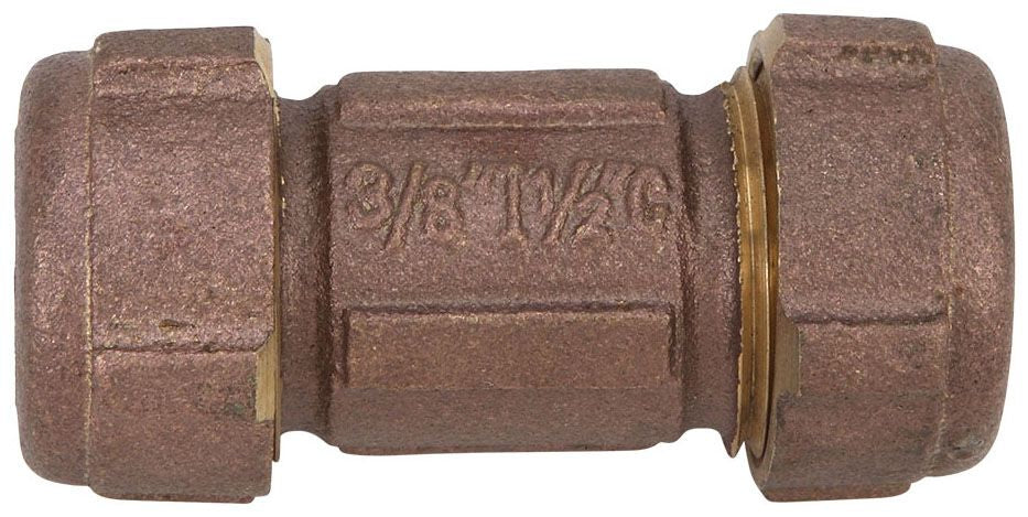 Aqualine SCU-4, Brass compression union, 1" IPS x 1-1/4" CTS x 3" length