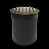 Brilliance BD-WL-PAR36-FLAT-GR-BZ, Black Diamond PAR36 GRATE Flat Top Well Light, Bronze w/PAR36 7W 2700 30 Lamp