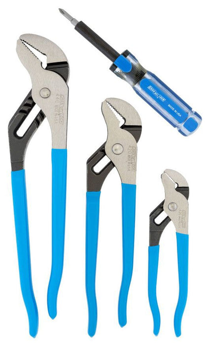 Christy, Channellock Set 3PC Tongue, Groove Pliers & 6N1 Screw Driver-5 PK/Box