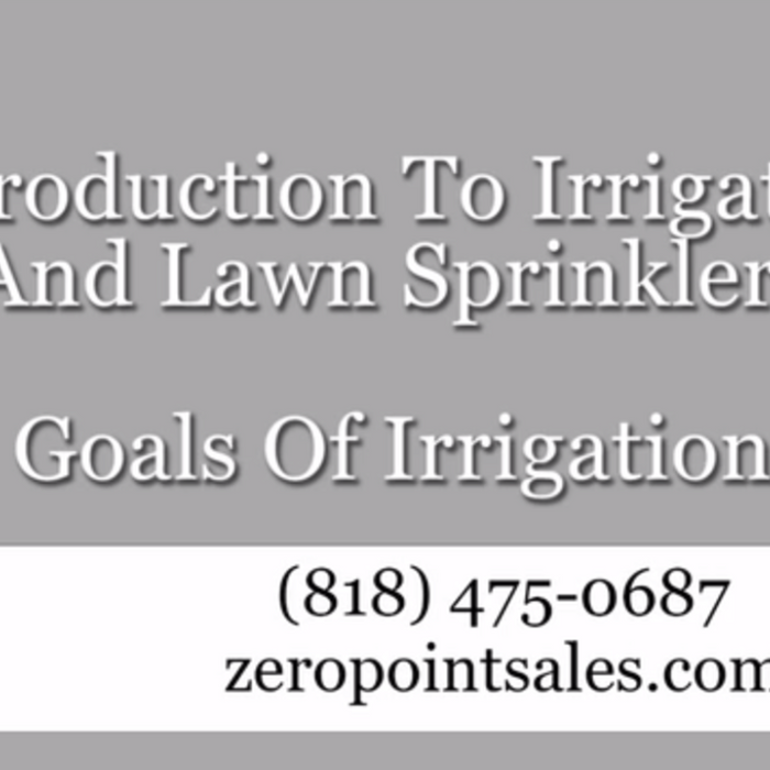 Goals of Irrigation