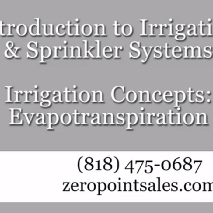 Irrigation Concepts - Evapotranspiration