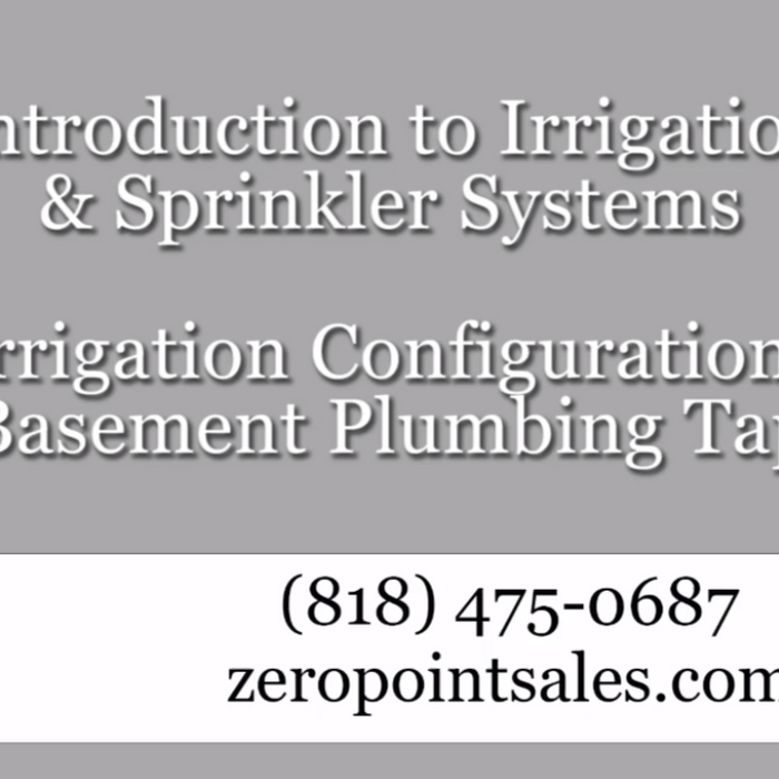 Irrigation Configuration - Basement Plumbing Tap