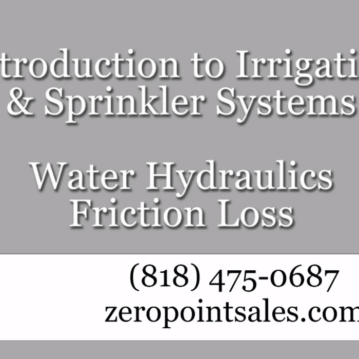 Water Hydraulics - Friction Loss