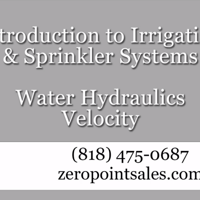 Water Hydraulics - Velocity