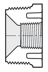 439-131, 1X3/4 PVC RED BUSH MPTXFPT SCH40