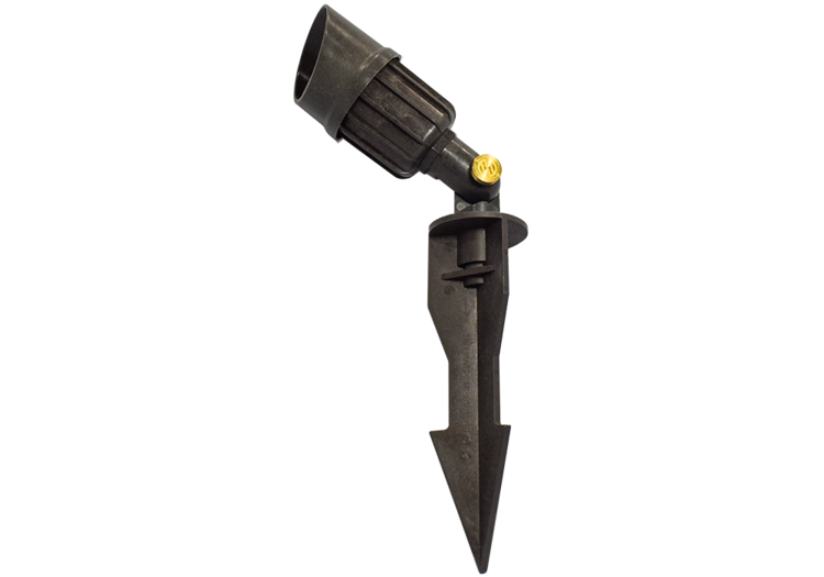 Black adjustable sprinkler on a white background