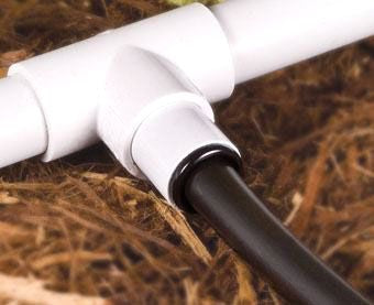 DIG 1/2 PVC compression adapter .670" OD, Brown