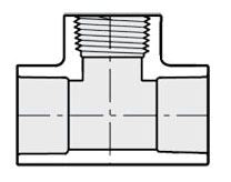 3/4X1/2 PVC RED TEE SOCXFPT SCH40