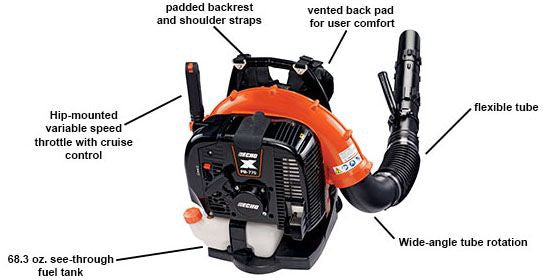 Echo PB-770H, Blower 63.3CC BPACK W/ HIP MT