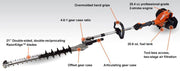 Echo Hedge Trimmer with a 25.4CC engine, featuring a double-sided blade design and articulated cutting head.