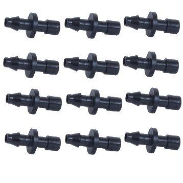 DIG- 10-017, Drip Emitter 12-Outlet Manifolds Accessory, Converter barb, Black, 100 per Bag