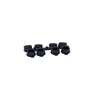 DIG Drip Emitter 12-Outlet Manifolds Accessory, 8 caps for TOP. Strip of 8, Black