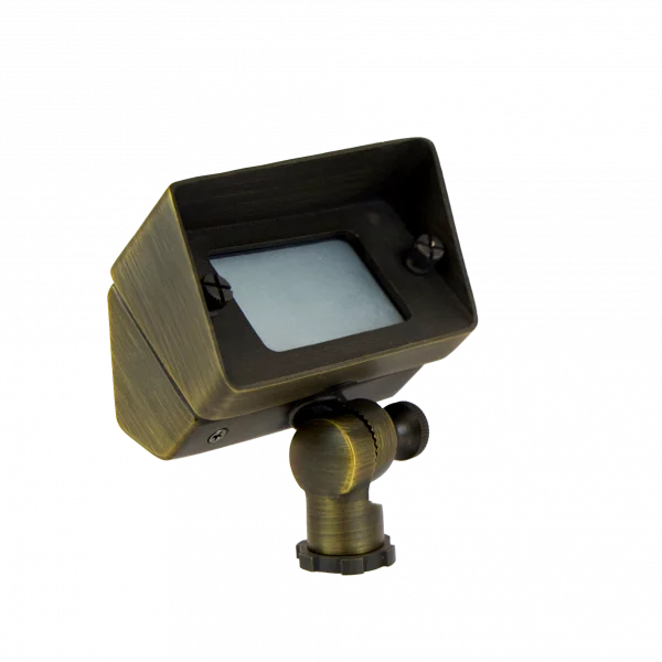 Bronze outdoor light fixture on a white background