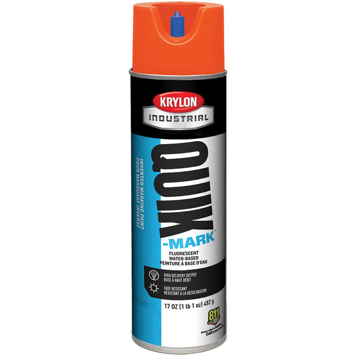 Christy-S03905, Krylon-Quick-Mark Water Based Marking Paint, Orange, 17 OZ
