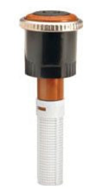 A Hunter brand sprinkler rotator nozzle, with a copper color, designed for residential and commercial irrigation.
