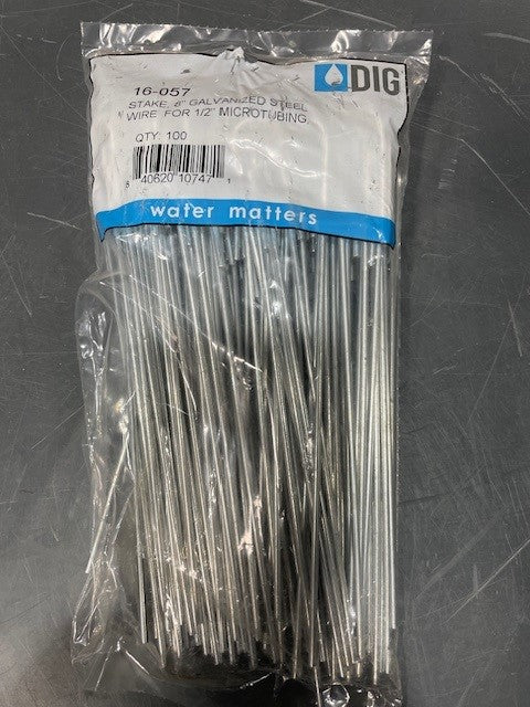 DIG- 16-057, 1/2 x 8" galvanized steel wire, 100 per Bag