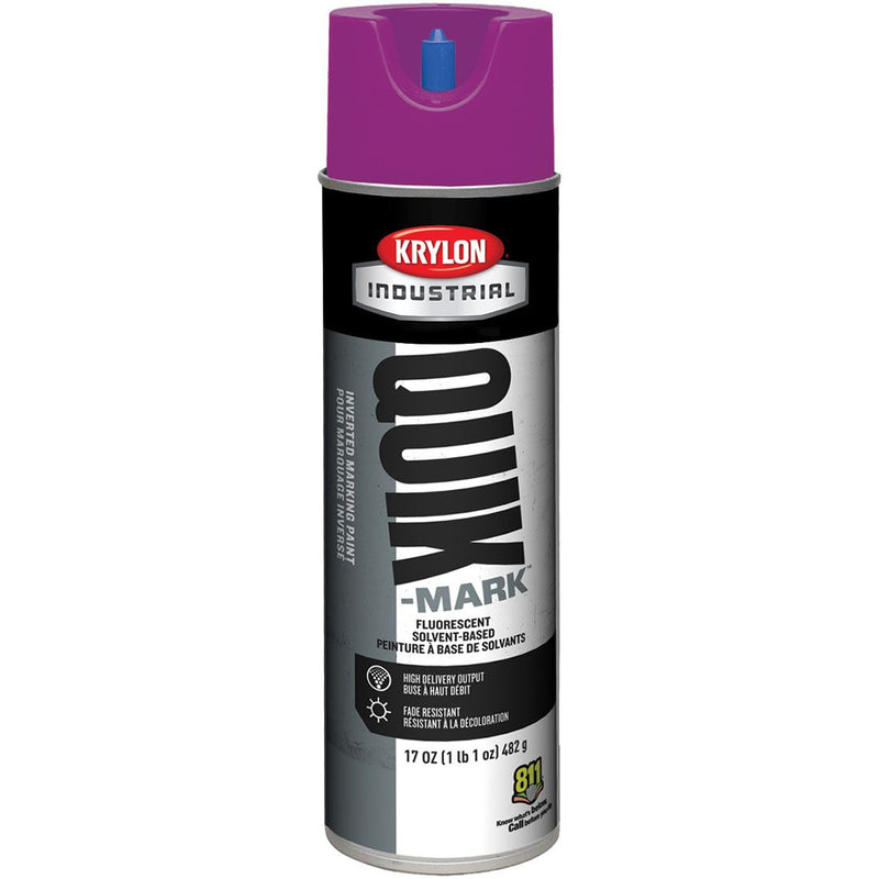 Christy-S03715, Krylon-Quick-Mark Water Based Marking Paint, Flourescent Purple, 17 OZ