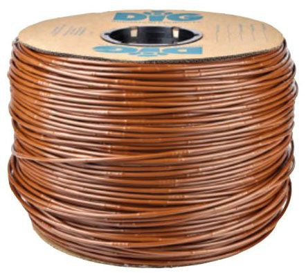 DIG Series 1/4" Non PC Dripline, 12 (30) spacing, .52 GPH .170" ID x .250" OD, 100' Brown