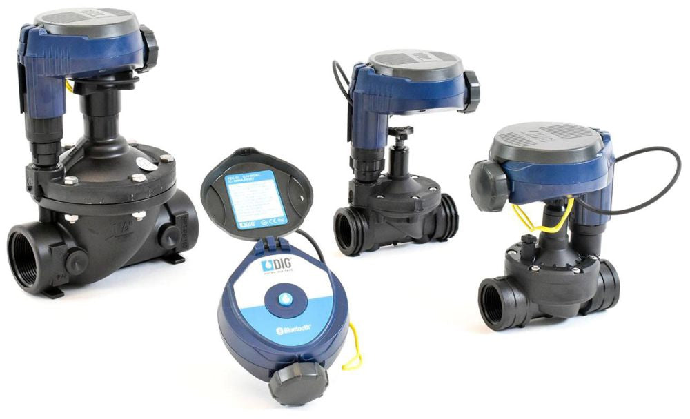 DIG 410BT-075, Blue Tooth Single-Station Battery Controller With 3/4" Inlive Valve / With Rain Sensor Connection