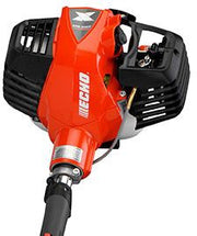 Red and black Echo leaf blower on a white background
