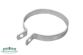 Metal fence bracket on a white background