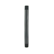 Threaded metal rod on a white background