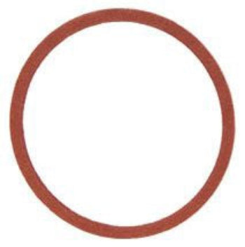 Red gasket on a white background