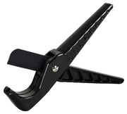 Black guitar capo on a white background