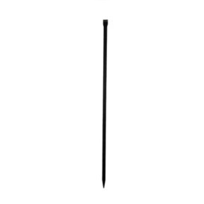 A 5-foot long digging bar with a chisel tip, made of carbon steel, displayed on a white background.