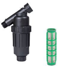 DIG 3/4 FHT X MHT XL FILTER WITH STAINLESS STEEL SCREEN AND 3/4 FHT FLUSH CAP 120 mesh, Brown