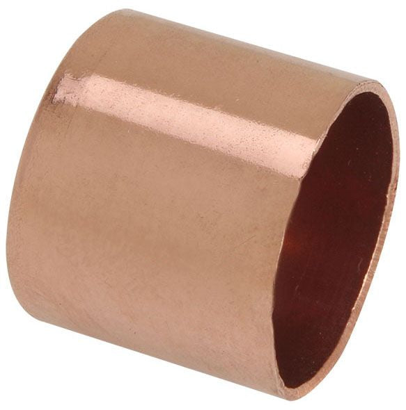 A bronze-colored copper pipe cap with a smooth surface.