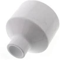 White plastic fitting on a white background