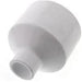 White plastic fitting on a white background