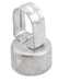 Metallic padlock on a white background