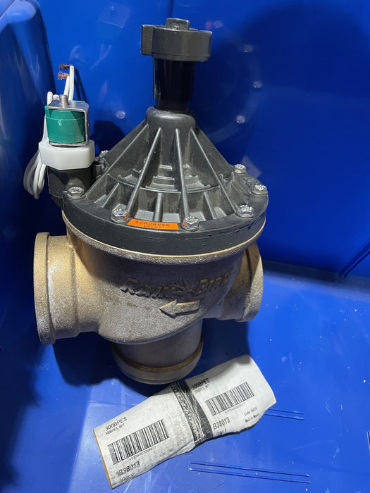Rain Bird 300 BPES, 3" Brass Irrigation Electric Valve