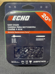 Packaged ECHO saw chain on a gray surface