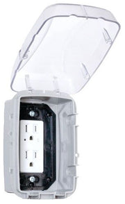 OUTLETVCVR1, GFCI Outlet In-Use Cover Single Gang W/Inserts