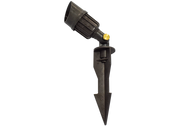 Black adjustable sprinkler on a white background