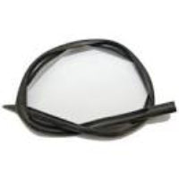 A black cinch tie used for staking and supporting trees