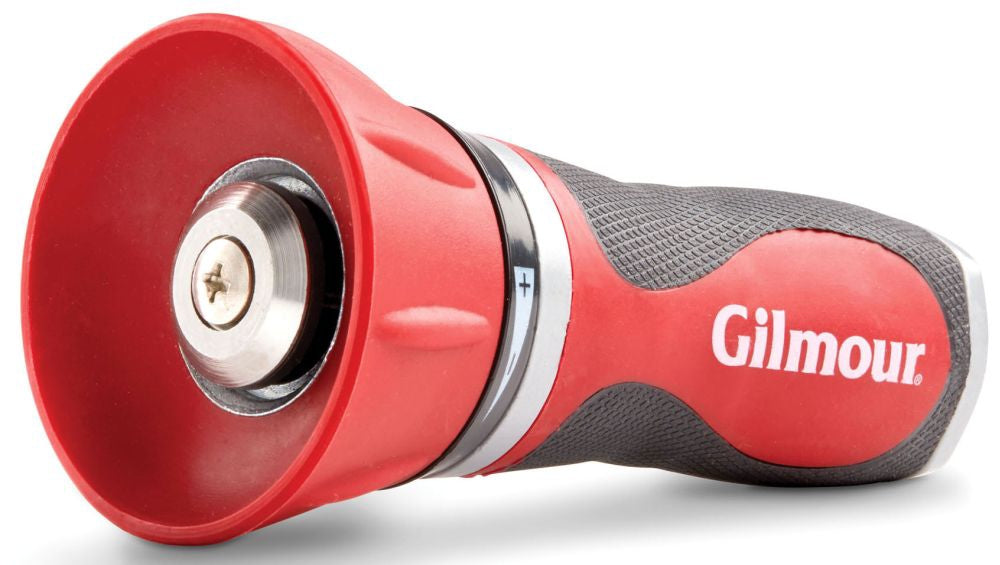 Gilmour Pro Metal Adjustable Twist Spray Nozzle Red, 2.6" X 4.4" X 7.5"