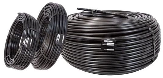 DIG 31-010 1/2" POLYETHYLENE DISTRIBUTION TUBING .620" x .710" OD 100', Black