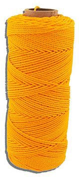 A spool of yellow nylon seine twine.