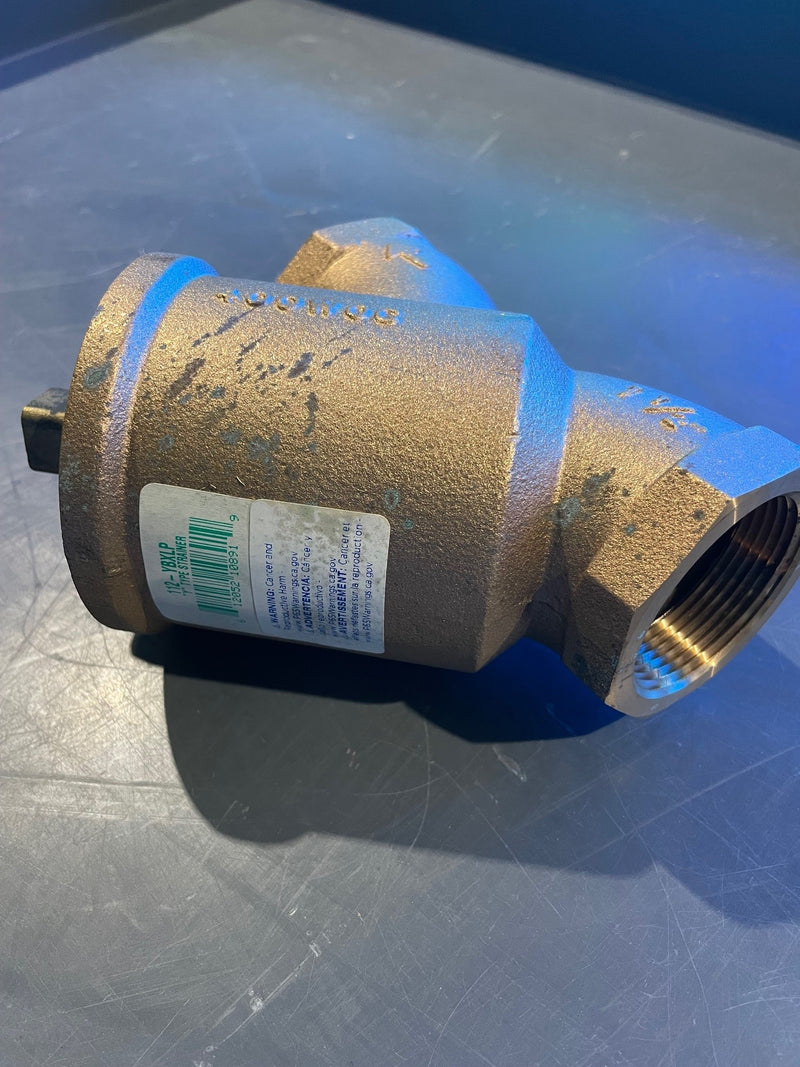 Wilkins 112-YBXLP, 1-1/2" Bronze Body Y Type Strainer W/Plug , FNPT Connections, 20 Mesh, Lead Free Bronze