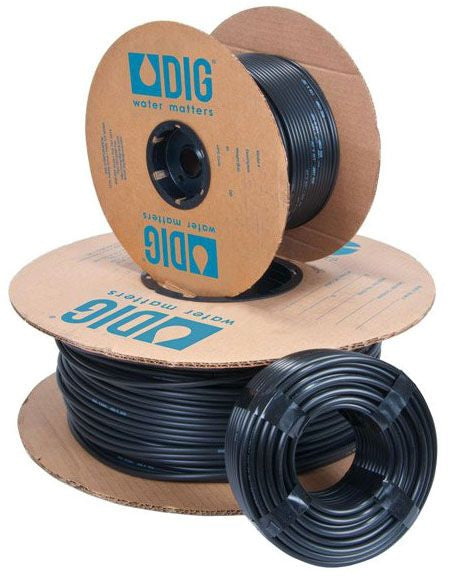 DIG 1/8 POLYETHYLENE DISTRIBUTION TUBING .125" ID x .187" OD 3000', Black