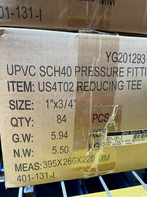 PVC REDUCING TEE SOC SCH40- Import