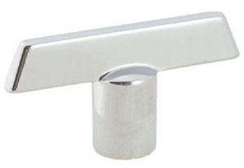 A white ceramic loose key for quick coupling valves with a metallic appearance, likely made from chrome.