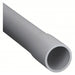 Gray plastic pipe on a white background